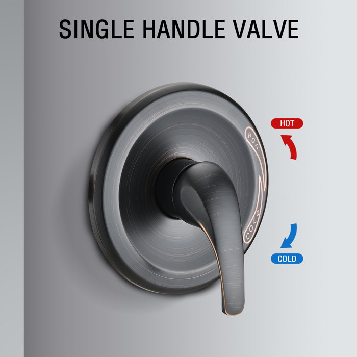 PROOX Complete Shower System with Roughin Valve & Reviews Wayfair